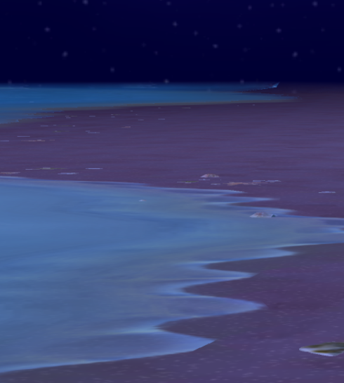 Image of the ocean at night