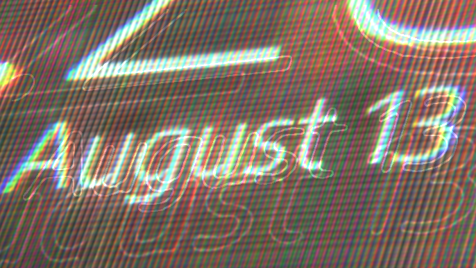 Close up of the date.